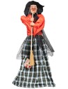 Befana con luces y sonidos roja y verde 70 cm para belén Mundo
