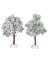 Set 2 alberi innevati con base 15 cm per presepe Mondo Presepi