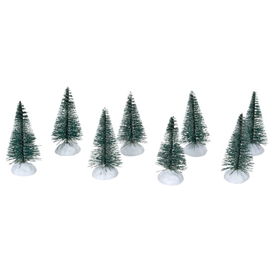 Set 8 mini pini effetto neve