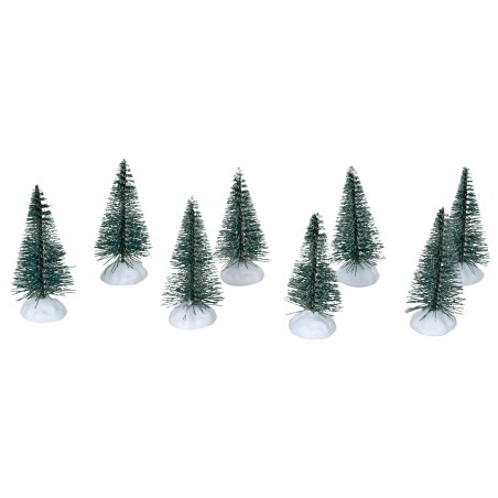 Set 8 mini pini effetto neve