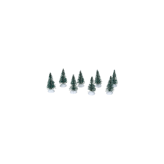 Set 8 mini pini effetto neve