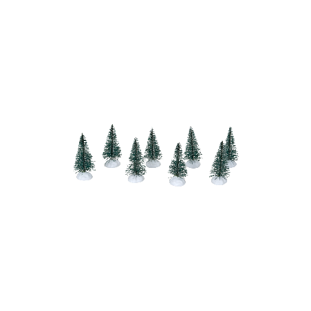 Set 8 mini pini effetto neve