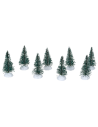 Set 8 mini pini effetto neve