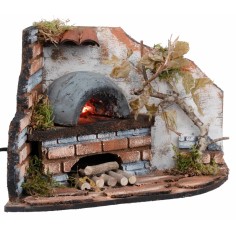 Corner oven for bakery with fire effect light cm 27x21x15.5 h