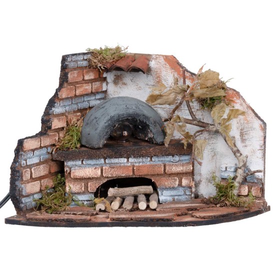 copy of Baker's oven with fire effect light cm 12x11x12.5