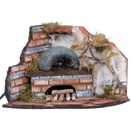 Corner oven for bakery with fire effect light cm 27x21x15.5 h