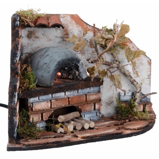 Corner oven for bakery with fire effect light cm 27x21x15.5 h