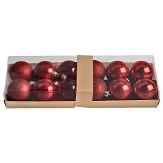Set de 12 bolas rojas ø 6 cm para árbol de Navidad para pesebre