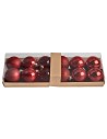 Set de 12 bolitas rojas ø 6 cm para árbol de Navidad