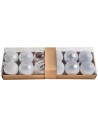 Set of 12 white balls ø 6 cm for Christmas tree for nativity scene