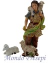 Pastor in resin with the sheep 30 cm