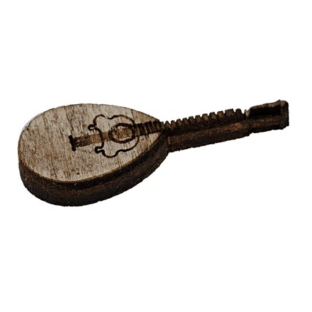 Wooden mandolin 4 cm for nativity scene Mondo Presepi