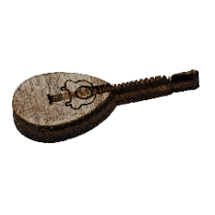 Wooden mandolin 4 cm for nativity scene Mondo Presepi 2