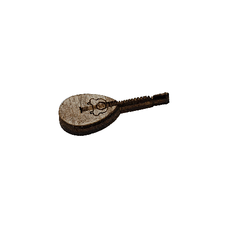Wooden mandolin 4 cm for nativity scene Mondo Presepi