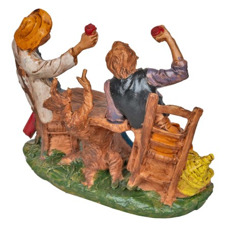 Ubriaconi con base serie 10 cm in Pvc per presepe Mondo Presepi