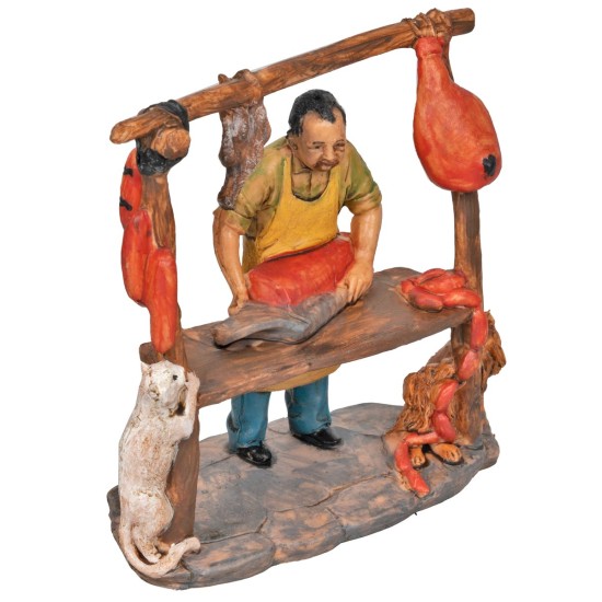 Butcher with workbench with series base 10 cm in PVC for