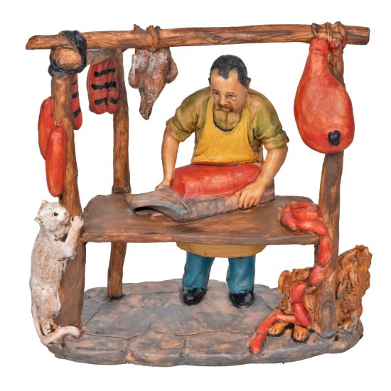 Butcher with workbench with series base 10 cm in PVC for