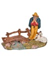 Pifferaio con pecora su base serie 10 cm in Pvc