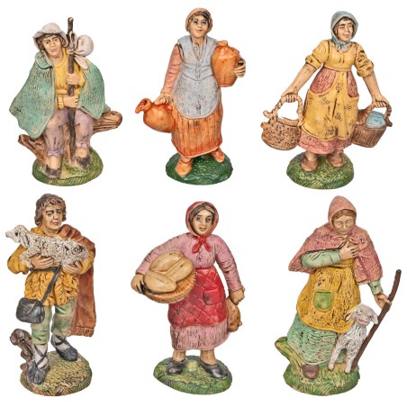Set 6 statuine assortite 10 cm in pvc