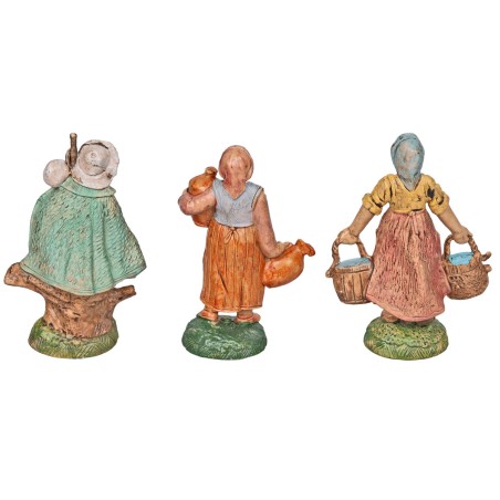 Set 6 figure assortite con base in Pvc per presepe Mondo Presepi