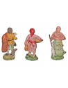Set 6 figure assortite con base in Pvc per presepe Mondo Presepi