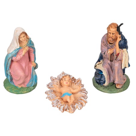 Nativity 3 subjects series 12 cm in PVC for crib Mondo Presepi