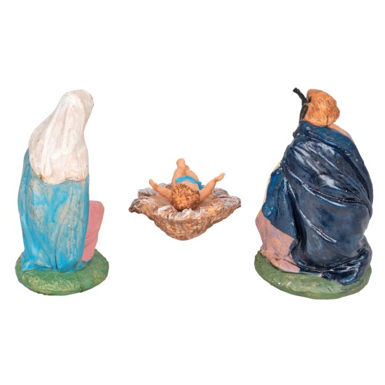 Nativity 3 subjects series 12 cm in PVC for crib Mondo Presepi