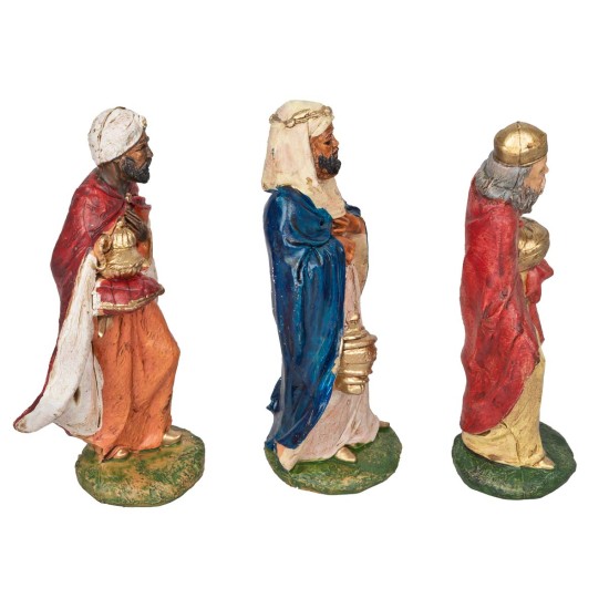 Set 3 re magi serie 12 cm in Pvc per presepe Mondo Presepi