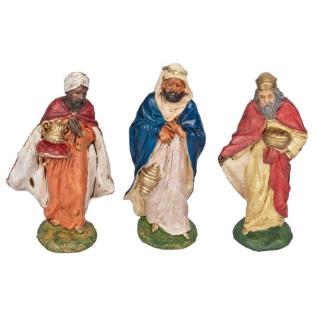 Set of 3 Wise Men series 12 cm in PVC for Nativity Scene Mondo Presepi