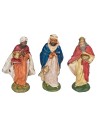Set of 3 Wise Men series 12 cm in PVC for Nativity Scene Mondo Presepi