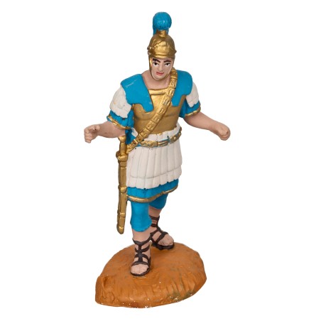 Roman soldier in painted resin 10 cm for nativity scene Mondo Presepi
