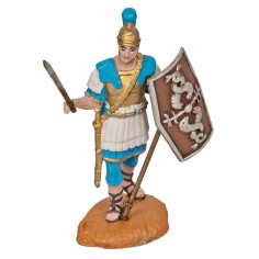 Soldato romano in resina dipinta 10 cm per presepe Mondo Presepi