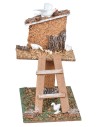 Gallinero de dos niveles con escalera y patos cm 10.5x7.5x13 h
