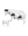 Set cow and calf Oliver for nativity scene Mondo Presepi