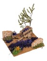 Campo di Lavanda con carretto cm 15x13x15 h