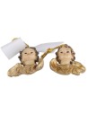 Set of 2 resin cherubs to hang cm 4x4 h