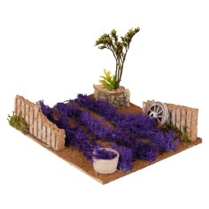 Campo di Lavanda 16x14x11,5 cm per presepe Mondo Presepi