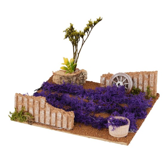 Campo di Lavanda 16x14x11,5 cm per presepe Mondo Presepi