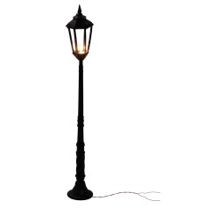 Lampione con lampada inglese da terra 24 cm 12v per presepe