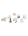 Set animali da cortile 8 pezzi per statue 8-10 cm per presepe