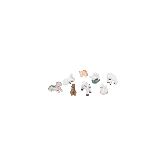 Set de animales de corral 8 piezas para estatuas de 8-10 cm