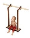 Bambino su altalena in legno serie 10 cm per presepe Mondo