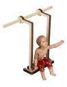 Bambino su altalena in legno serie 10 cm per presepe Mondo