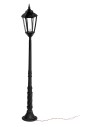 Lampione con lampada inglese da terra 24 cm 12v per presepe