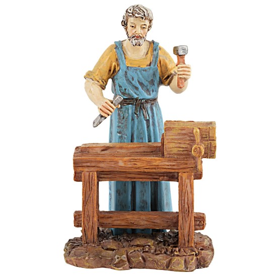 Carpintero en el banco 10 cm en resina Martino Landi