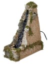 Working waterfall triangular shape cm 26x14x34 h for nativity scene