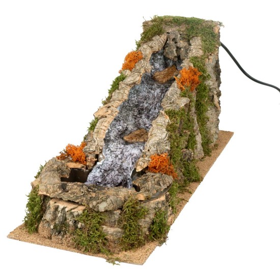 Cascata funzionante a ruscellamento cm 55x20x25h per presepe