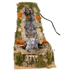 Working waterfall with stream effect 55x20x25h cm for nativity scene