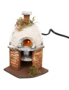White oven for baker with fire effect light cm 10x8x14h for