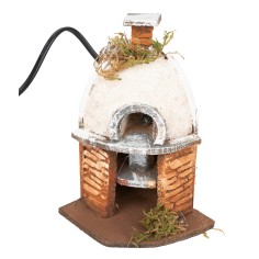 White oven for baker with fire effect light cm 10x8x14h for 2